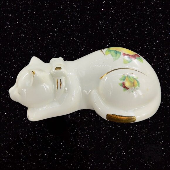 Formalities Baum Bros Ceramic Porcelain Resting Sleeping Painted Cat Figurine - Picture 8 of 10